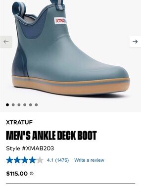 Xtratuf Men's Ankle Deck Boot in Storm Blue